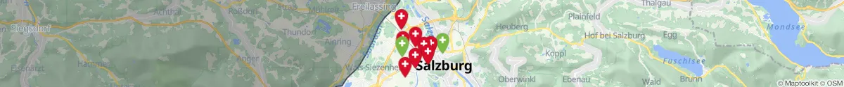 Kartenansicht für Apotheken-Notdienste in der Nähe von Taxham (Salzburg (Stadt), Salzburg)